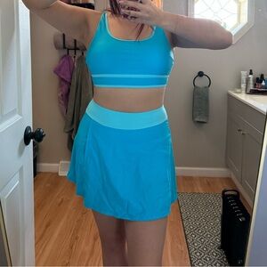 Blue Swim Skort & Top